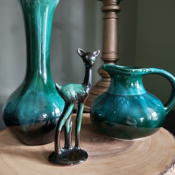 Vintage Blue Mountain Pottery Canada Green Drip Glaze - Picture 11 of 11